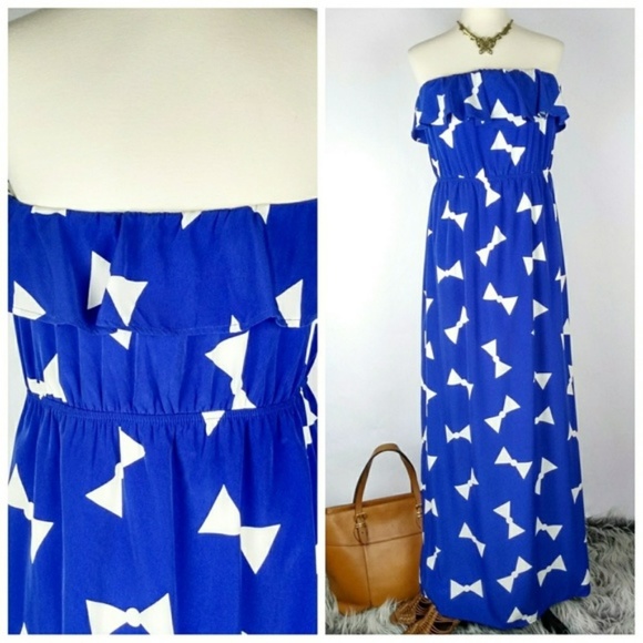 Peach Love California Dresses & Skirts - Sleeveless Maxi Dress Bow Print